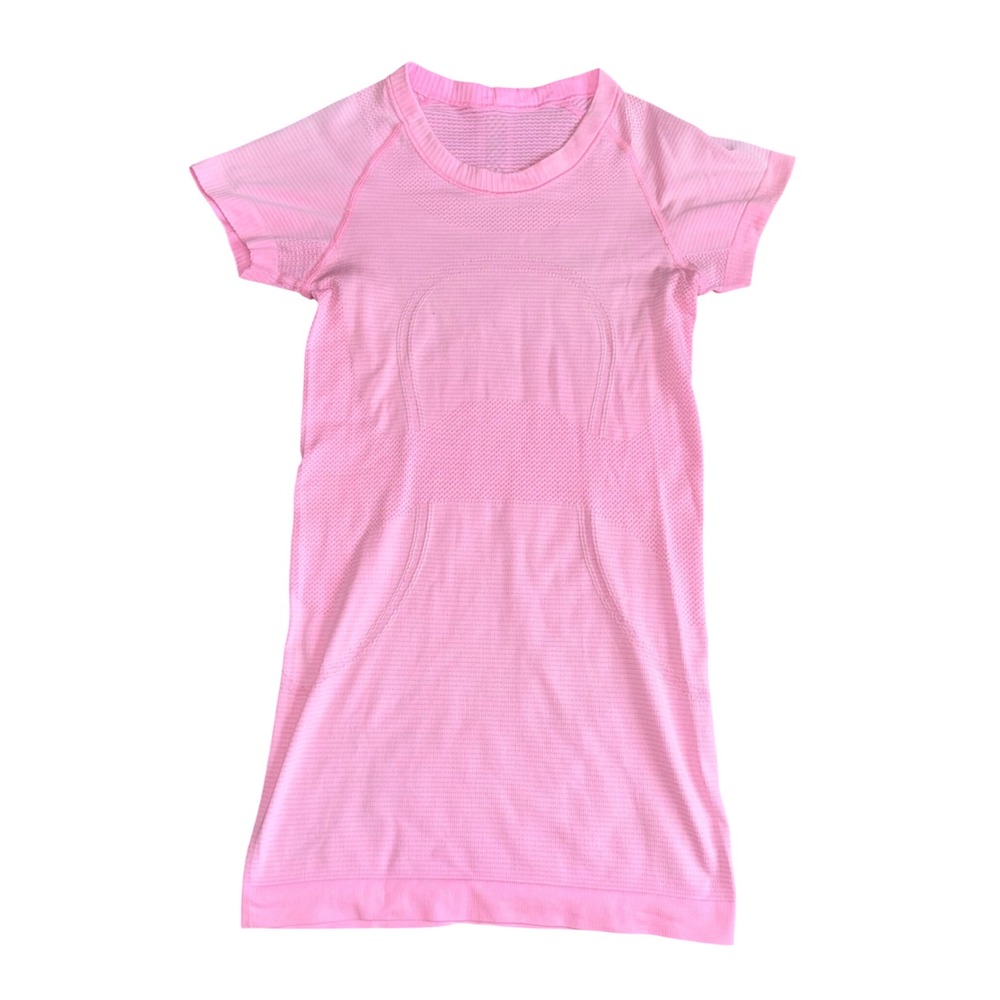 Lululemon Swiftly Tech Short Sleeve Women 2 Pink Excellent Seamless Workout Top